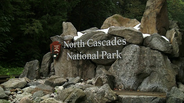 北瀑布国家公园的入口标志视频下载