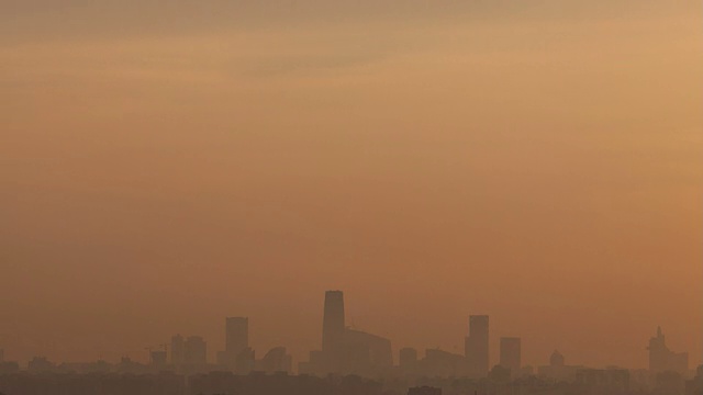 时光流逝——北京日出的风景视频素材