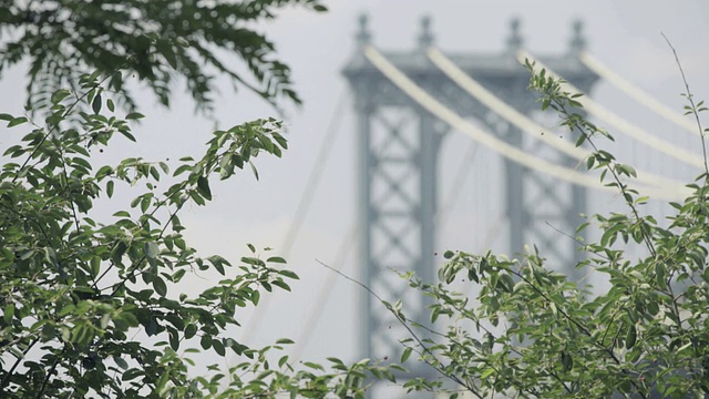 曼哈顿桥架焦点视频素材