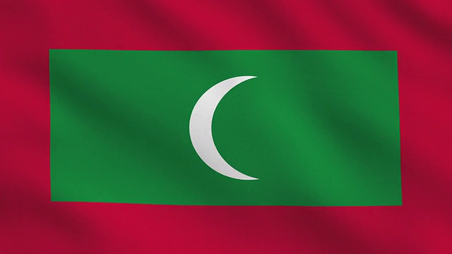 马尔代夫的国旗视频素材