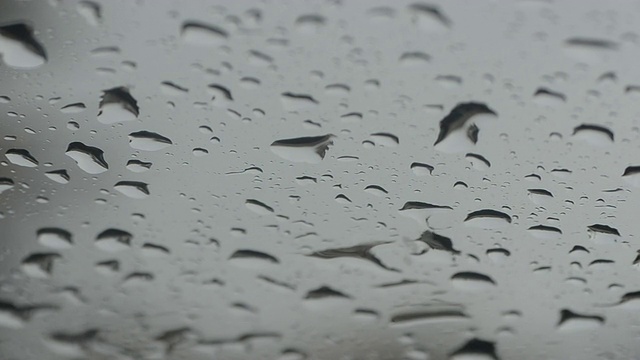 雨落在玻璃上视频素材