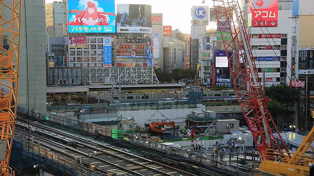 涩谷车站景观视频素材
