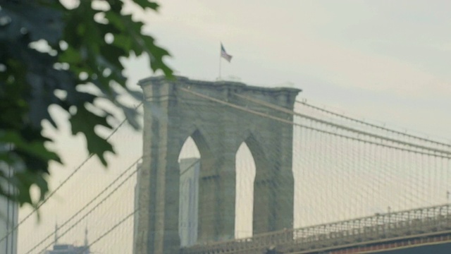 布鲁克林大桥建立摄影视频素材