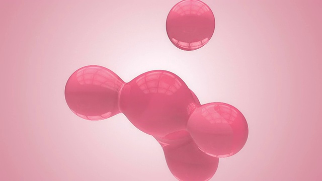 带有alpha粉色的抽象移动球体视频素材
