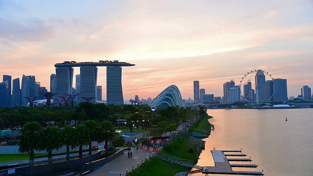 时光流逝的新加坡全景。Nobay视频素材