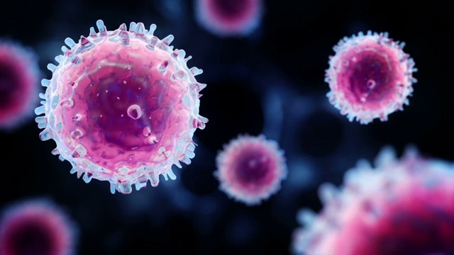 T细胞或病毒漂浮视频素材