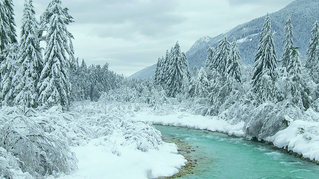 田园诗般的冬季景观视频购买