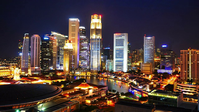 时光流逝的新加坡全景视频素材