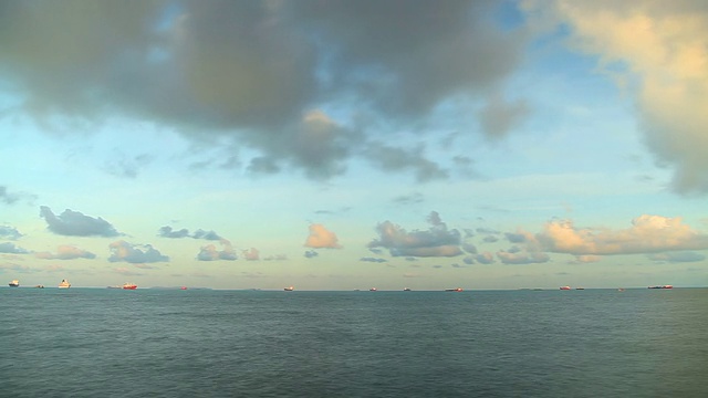 大海和蓝天，时光流逝视频素材