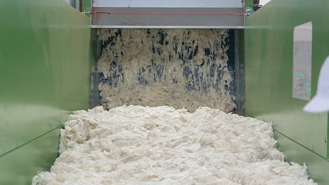 用于纺织厂的羊毛视频素材