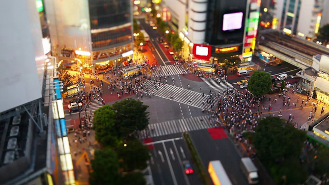 东京涩谷十字路口视频素材