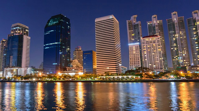 曼谷城市景观时光流逝视频素材