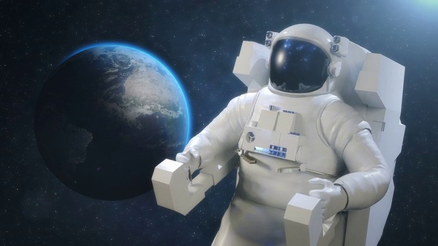宇航员在太空中视频素材