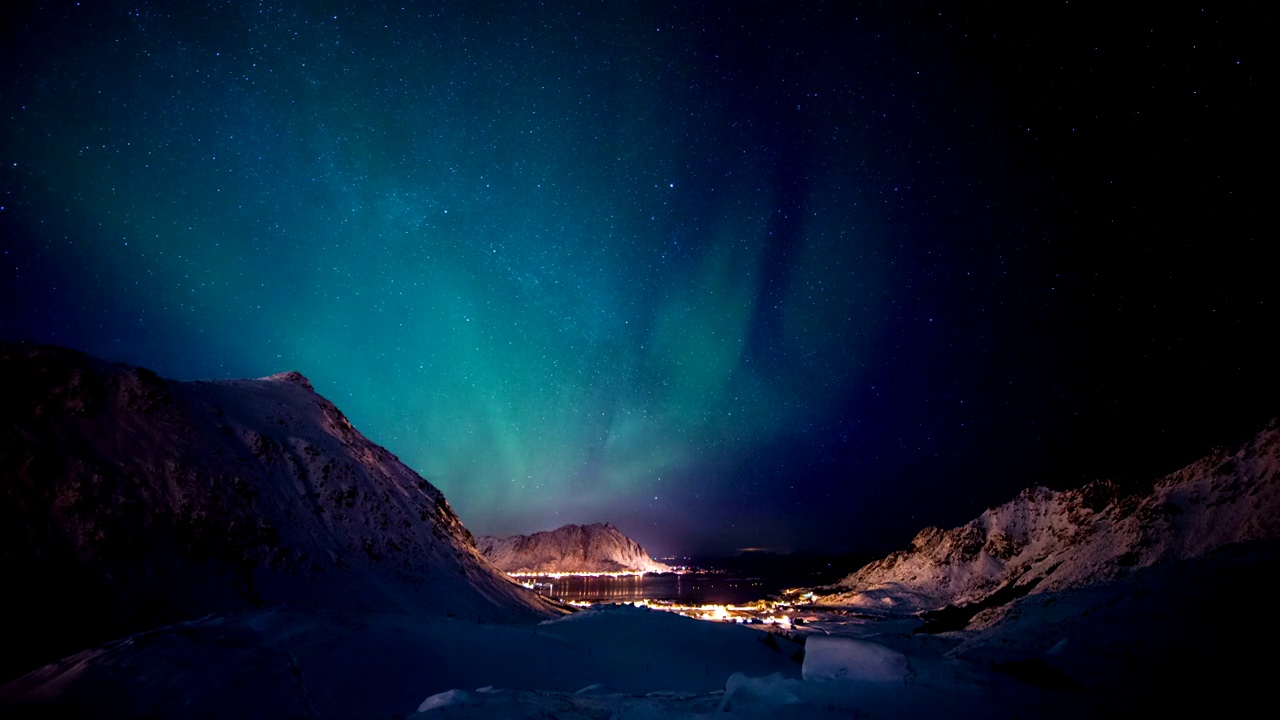时光流逝:北极光视频素材