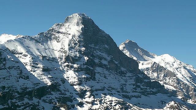 瑞士伯恩斯高地，艾格和少女峰的伯恩斯阿尔卑斯风景视频素材
