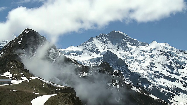 瑞士伯尔尼斯高地，少女山/曼尼奇山的WS视图视频素材