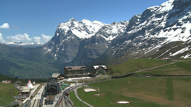 瑞士伯恩斯奥博兰Kleine Scheidegg和Eiger / Grindelwald的WS HA站视频下载