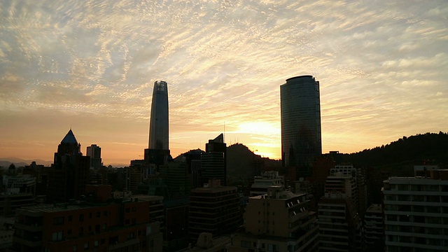 从智利的埃尔高尔夫社区看日落视频素材