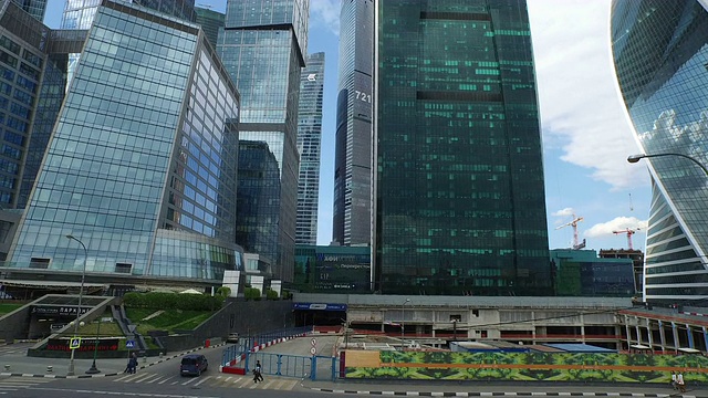 莫斯科国际商务中心鸟瞰图/莫斯科，俄罗斯视频素材