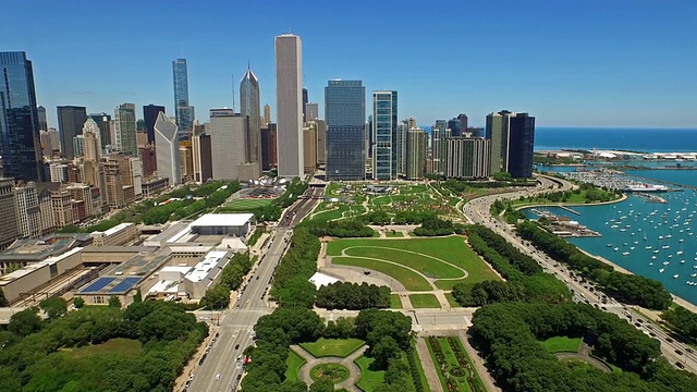 空中伊利诺斯州芝加哥视频素材