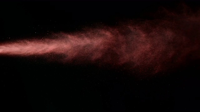 SLO MO红色喷漆黑色背景视频素材