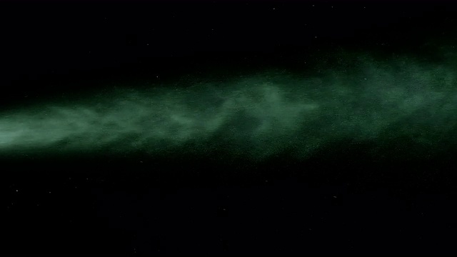 SLO MO绿色喷漆黑色背景视频素材