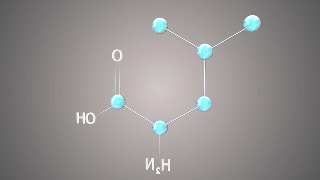 亮氨酸分子视频素材