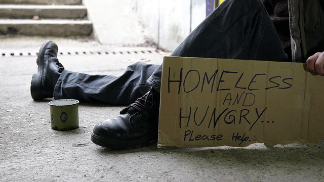 HD多莉:无家可归和饥饿视频素材