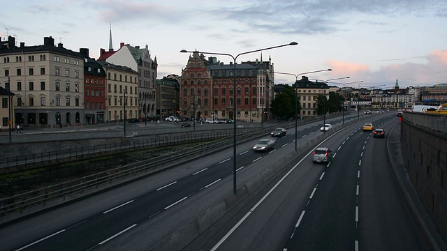 斯德哥尔摩的城市交通视频素材