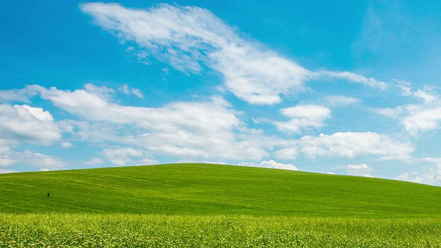 T/L 8K云景在美丽的绿色草地视频素材