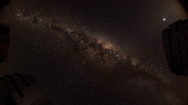 帕拉纳天文台上方的银河系视频素材