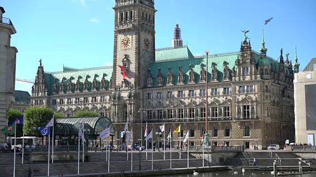德国，汉堡市政厅视频素材