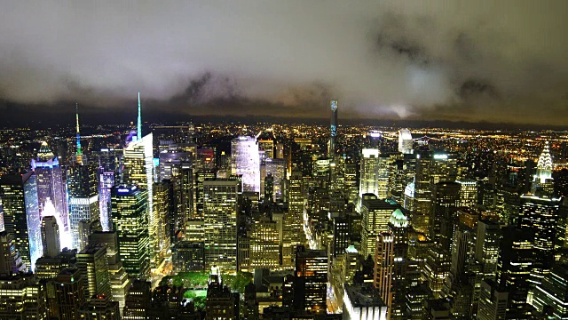 纽约市的夜空全景图视频素材