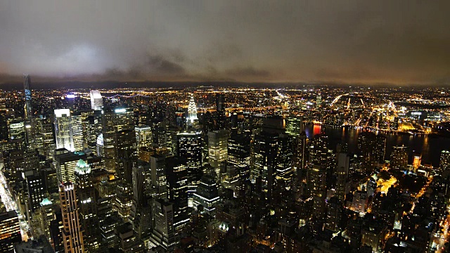 俯瞰纽约市夜景视频素材