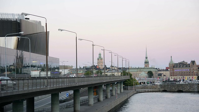 斯德哥尔摩中心大桥视频素材