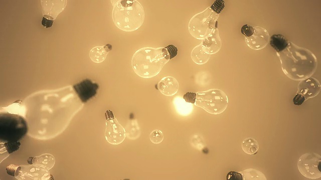 灯泡发光概念视频素材
