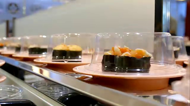 铁路上的4k延时寿司视频素材