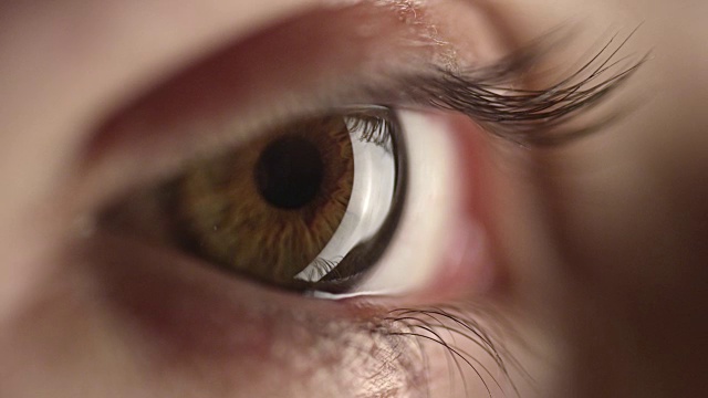 4K -棕色眼睛视频素材