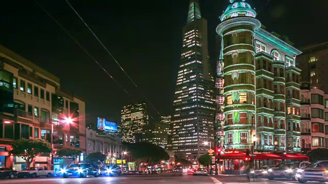 旧金山之夜视频素材