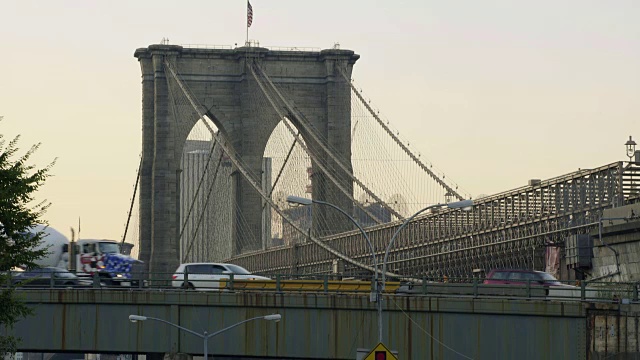 布鲁克林大桥拍摄视频素材