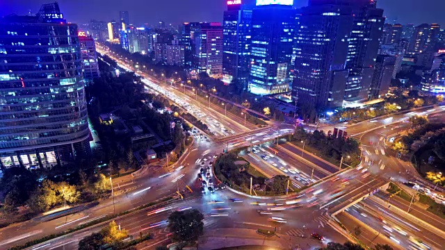 北京的现代天际线和建筑，时光流逝视频素材