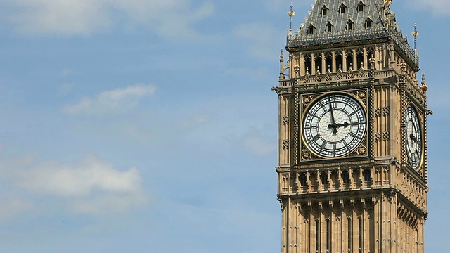 大本钟，伦敦，英国-时间流逝。视频下载