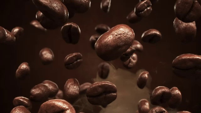 烤掉的咖啡豆视频素材