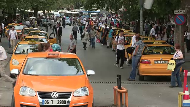 出租车站，安卡拉，土耳其视频素材