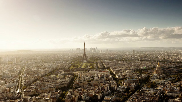 从蒙帕纳斯塔拍摄的巴黎城市景观视频素材