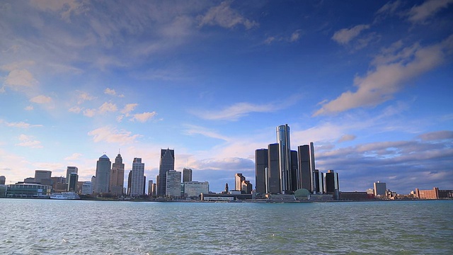 密歇根州底特律的天际线视频下载