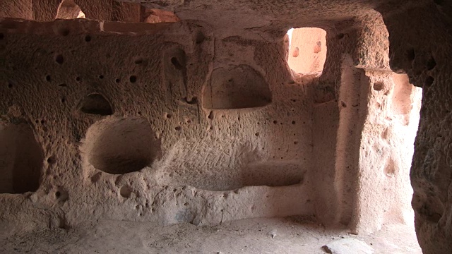 洞穴屋内部，卡帕多西亚，土耳其视频素材