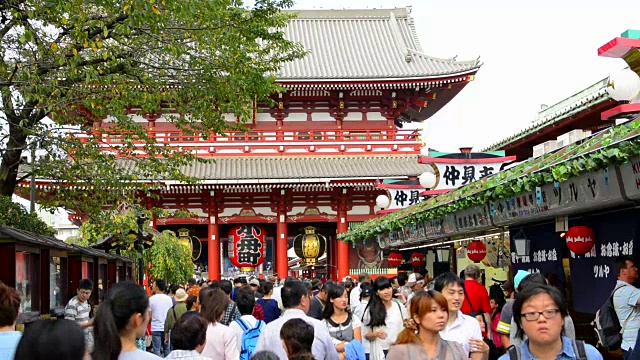 日本东京浅草寺是东京最古老和重要的寺庙，建于645年视频素材