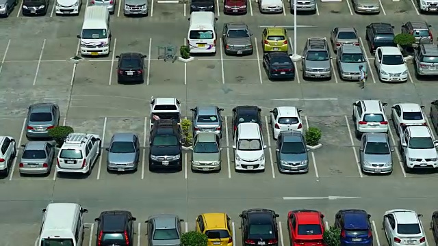 延时-停车场视频素材