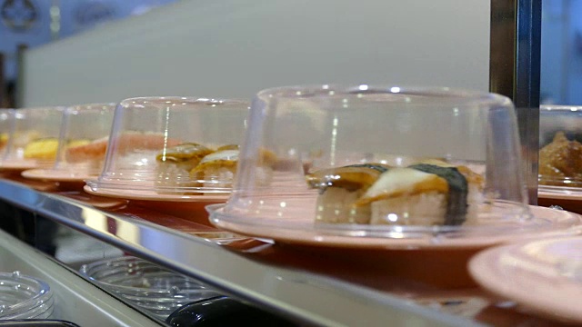 寿司服务线视频素材